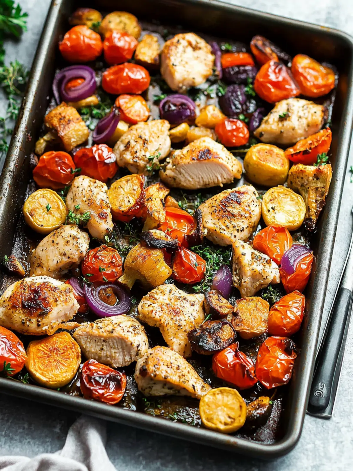 Sheet Pan Chicken And Veggies Dinner