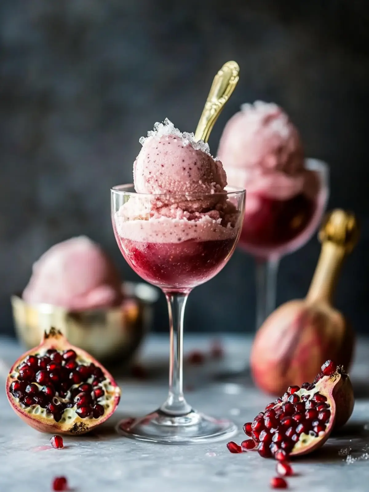 Pomegranate Champagne Sorbet