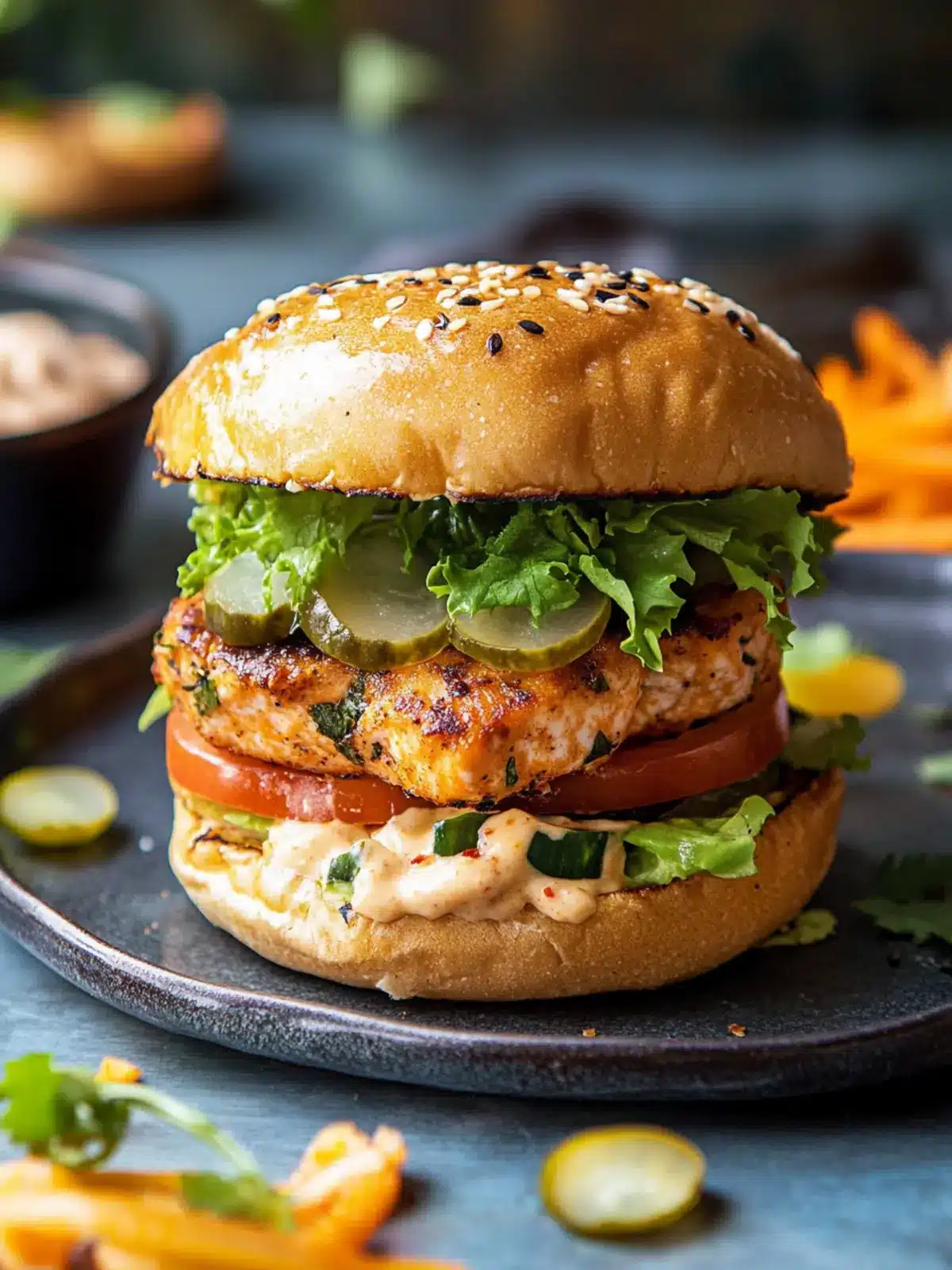 Chipotle Salmon Burgers