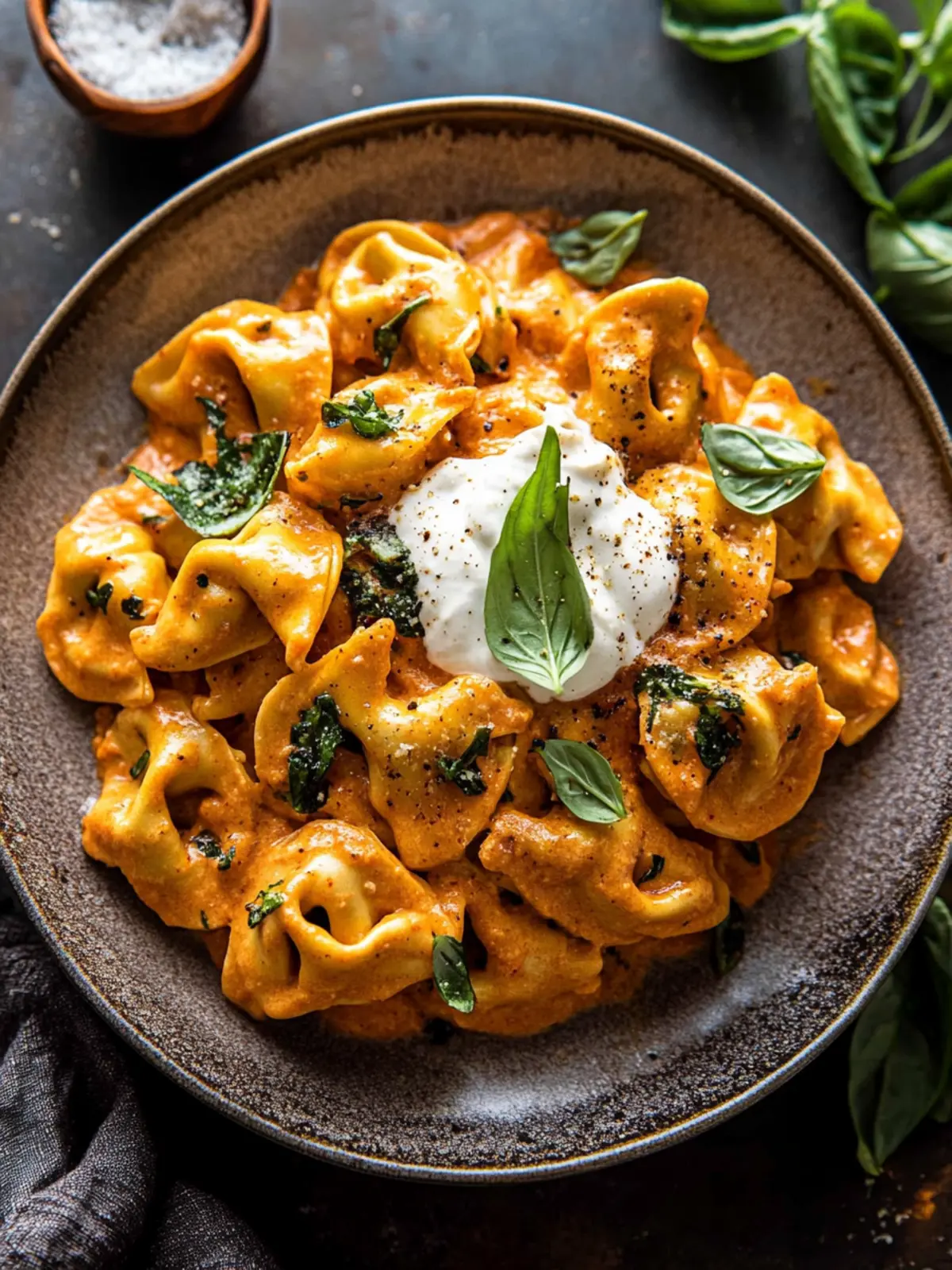 Creamy Roasted Red Pepper Tortellini