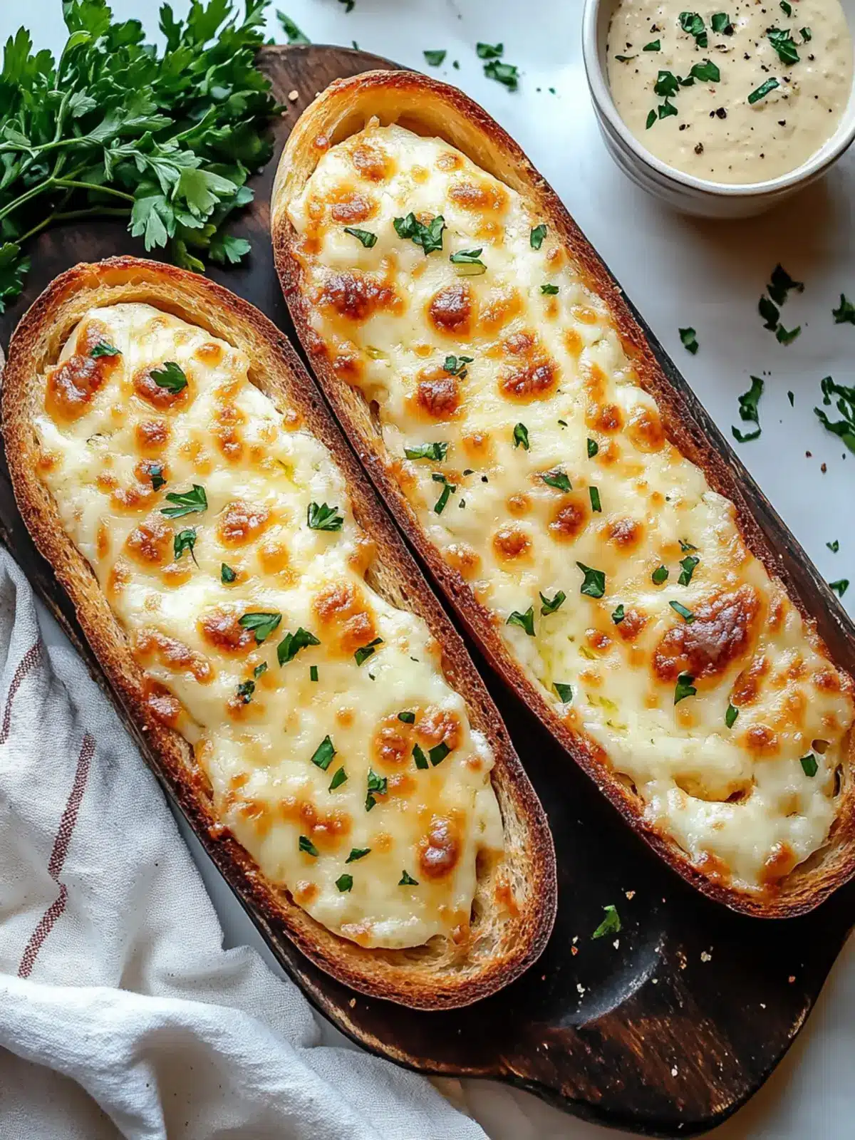 Gooey Garlic Cheese Bread