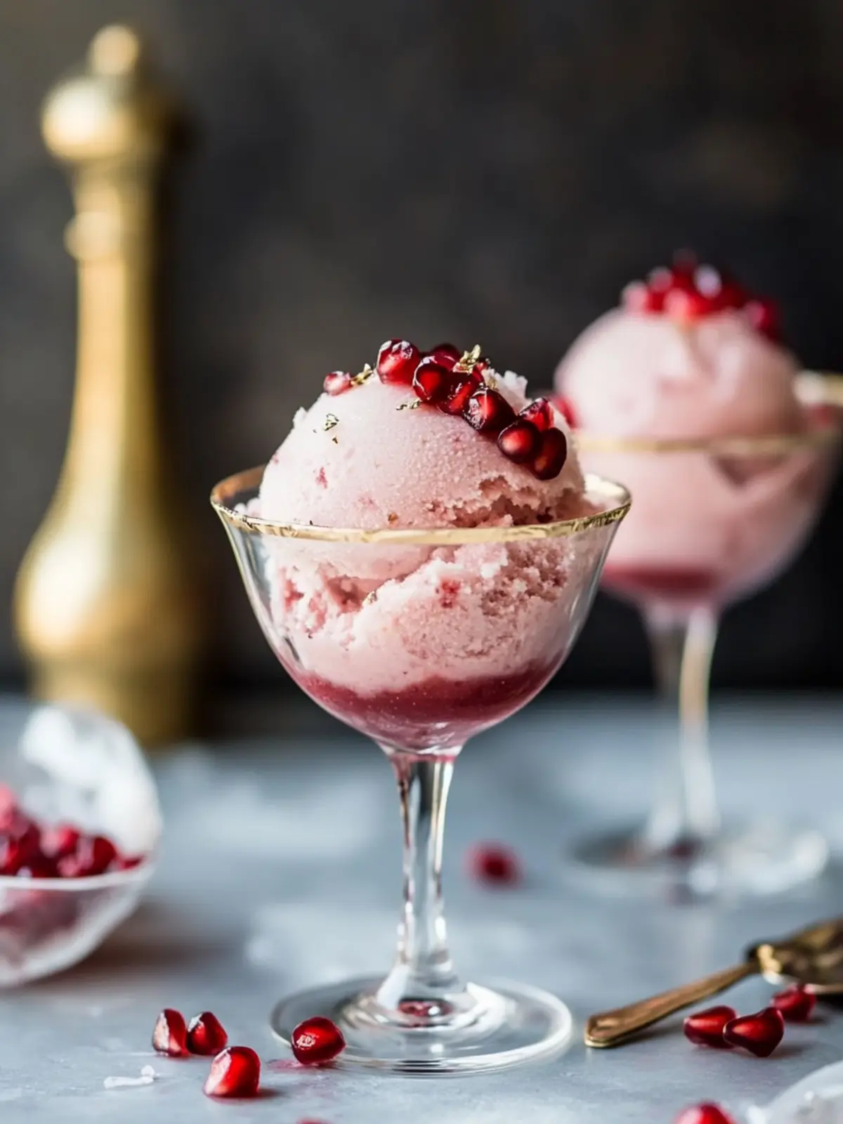 Pomegranate Champagne Sorbet