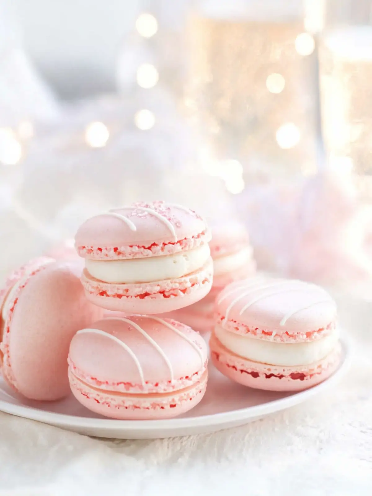 Pink Champagne Macarons