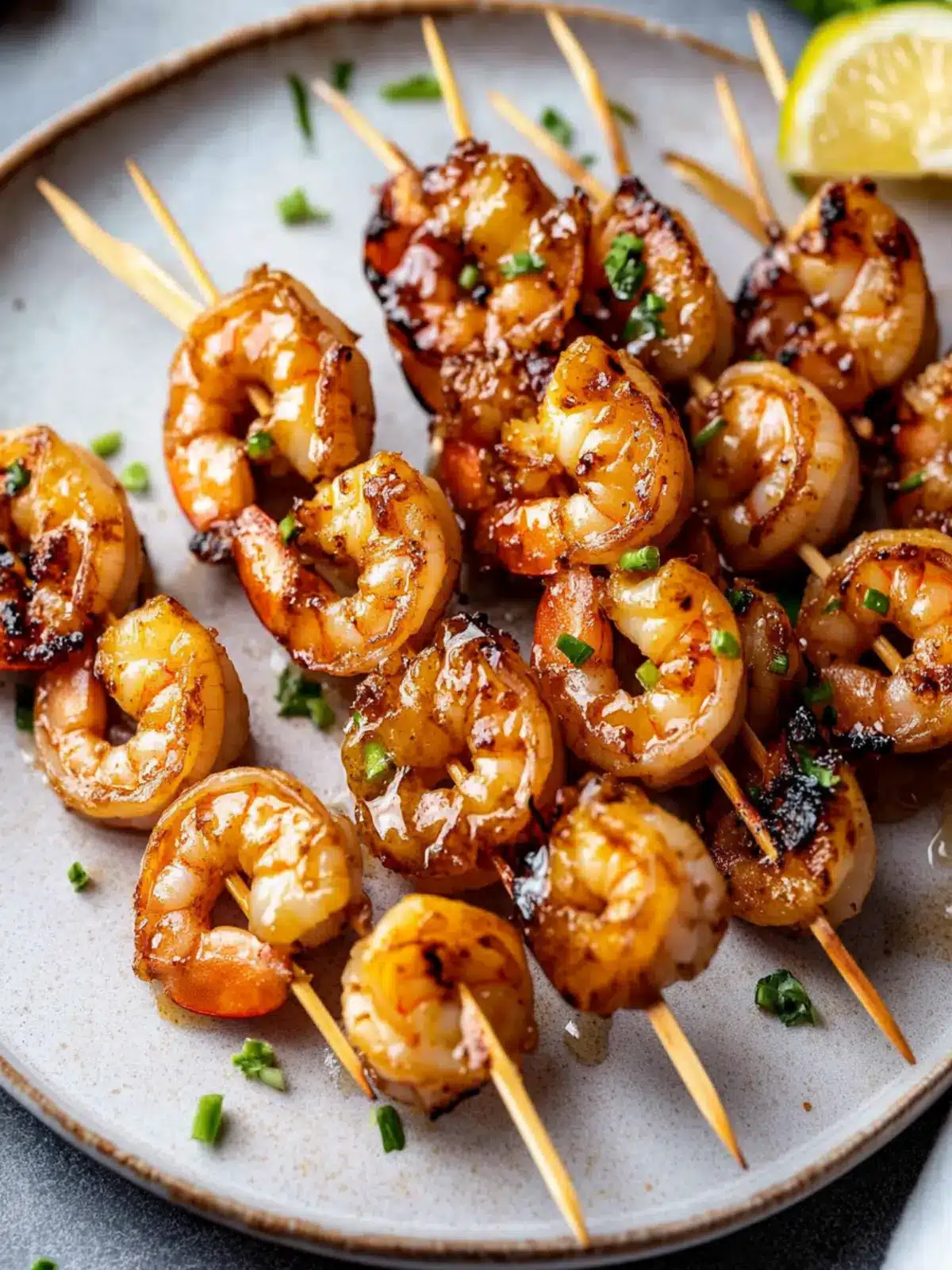 Honey Garlic Shrimp Skewers