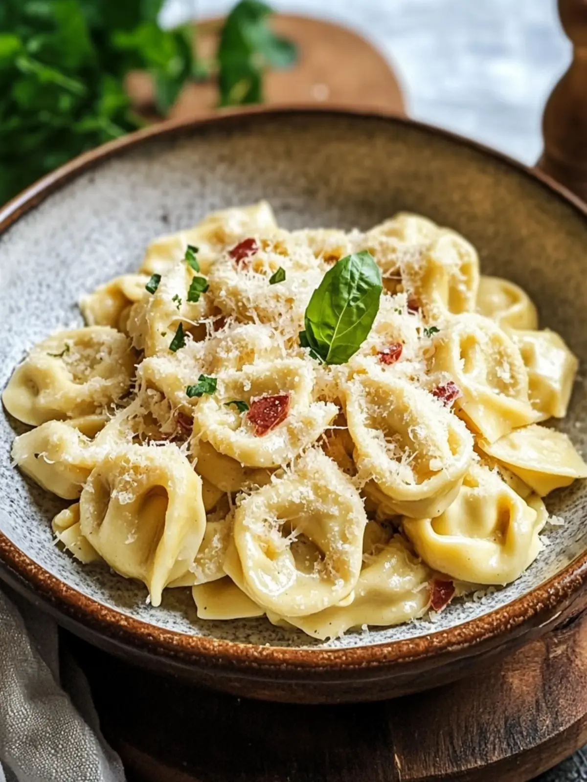 Tortellini Pasta Carbonara