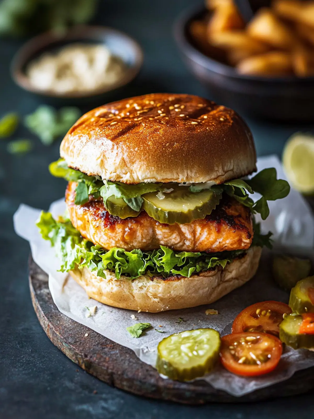 Chipotle Salmon Burgers