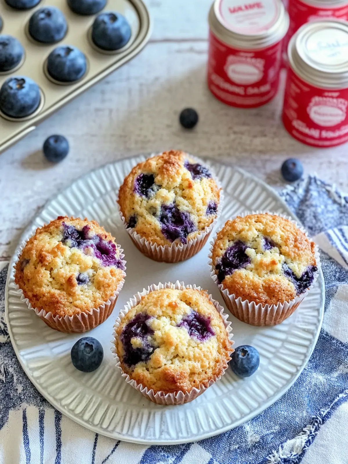 Cottage Cheese Blueberry Muffins