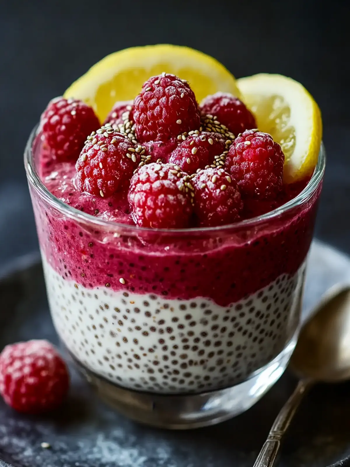 Lemon Raspberry Chia Pudding