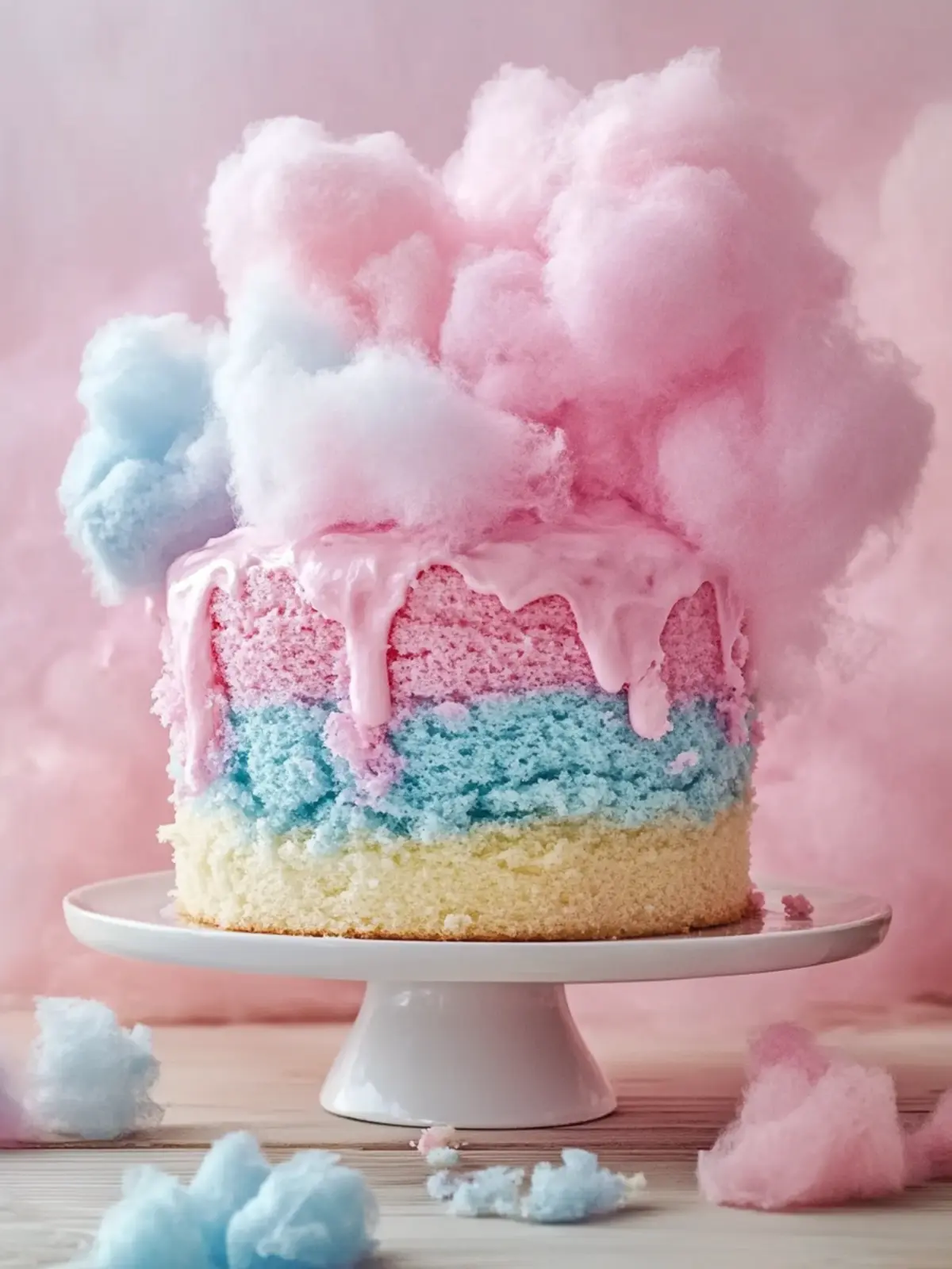 Joyful Cotton Candy Cake