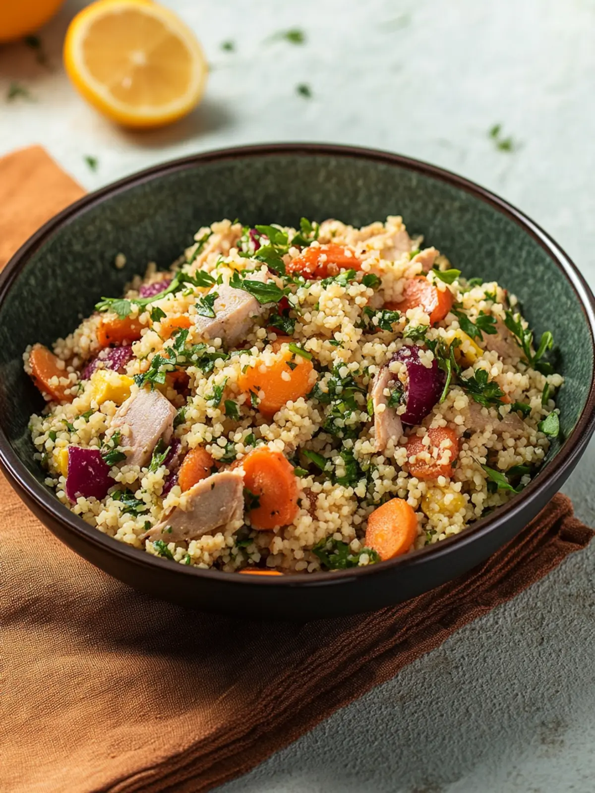 Couscous with Vegetables and Tuna