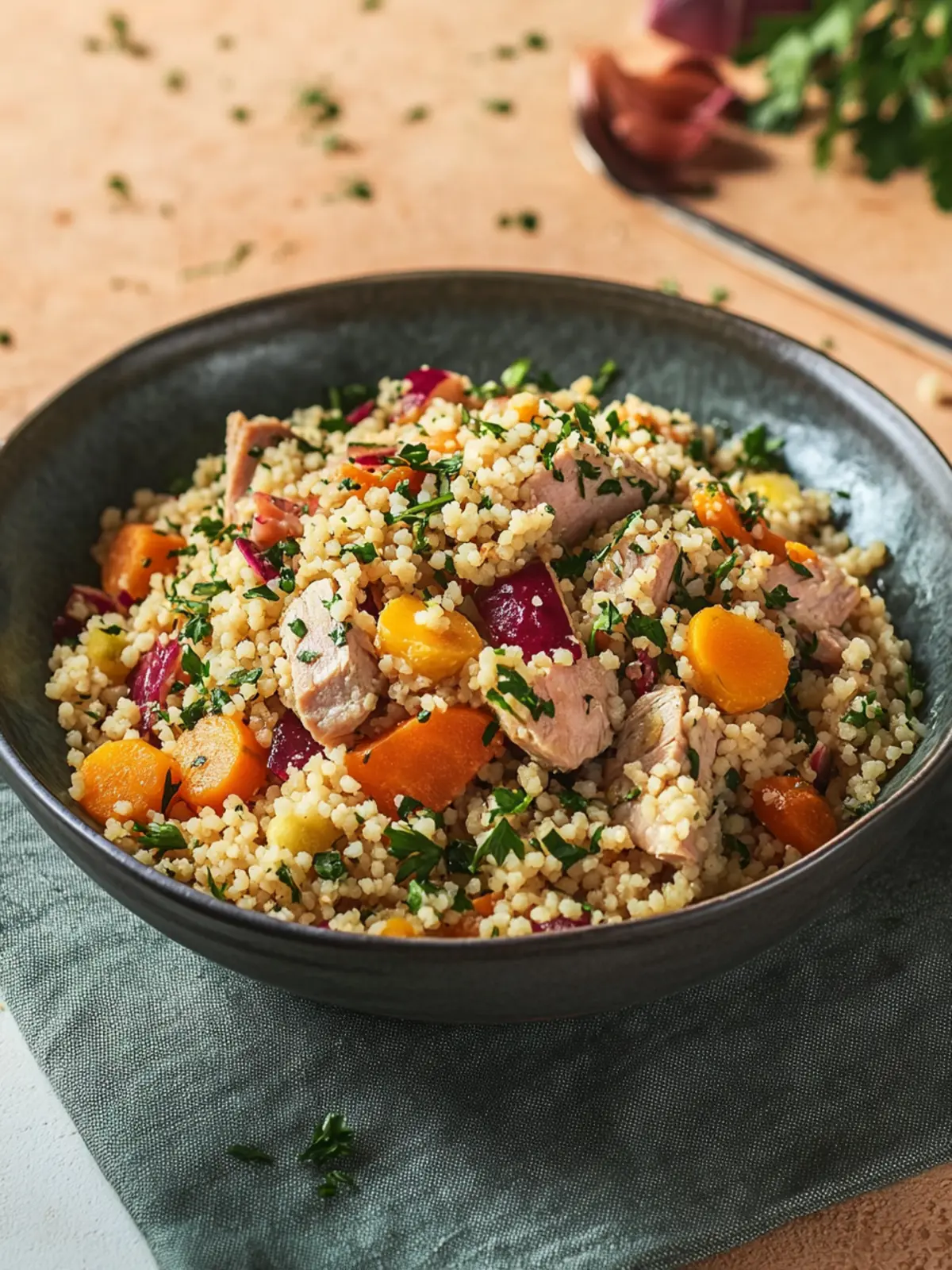 Couscous with Vegetables and Tuna
