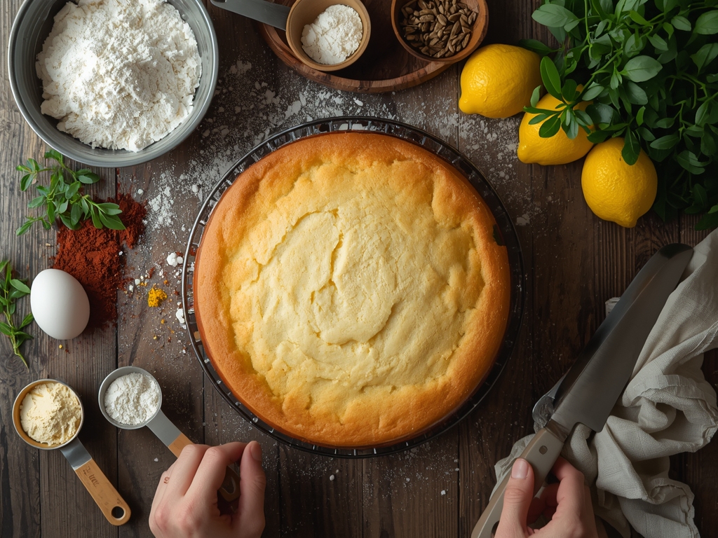 Soft Fluffy Vanilla Sponge Cake - Fresh ingredients for vanilla