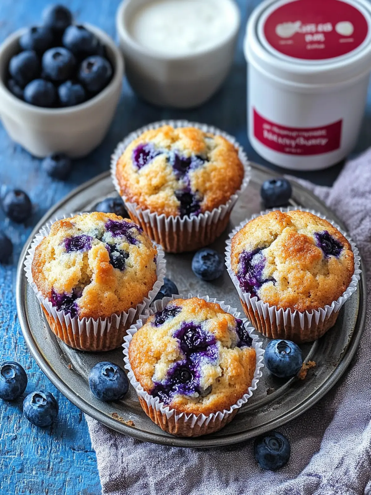 Cottage Cheese Blueberry Muffins