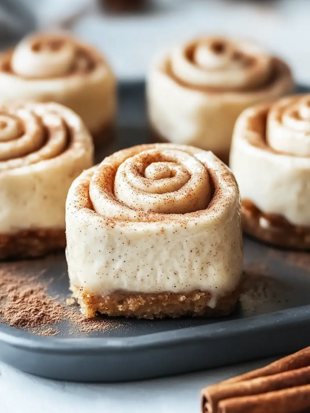 Mini Cinnamon Roll Cheesecakes