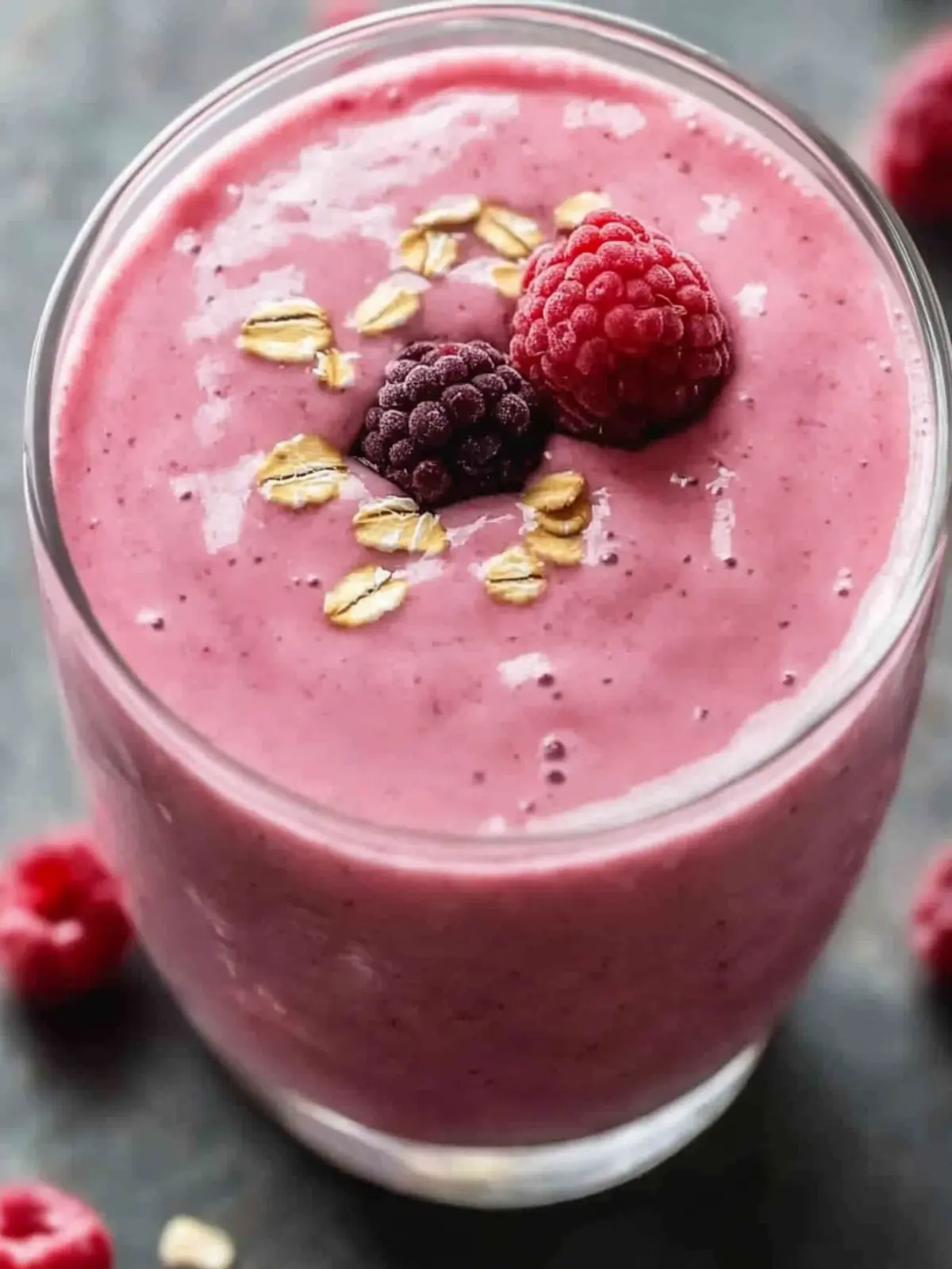 Mixed Berry Oatmeal Smoothie