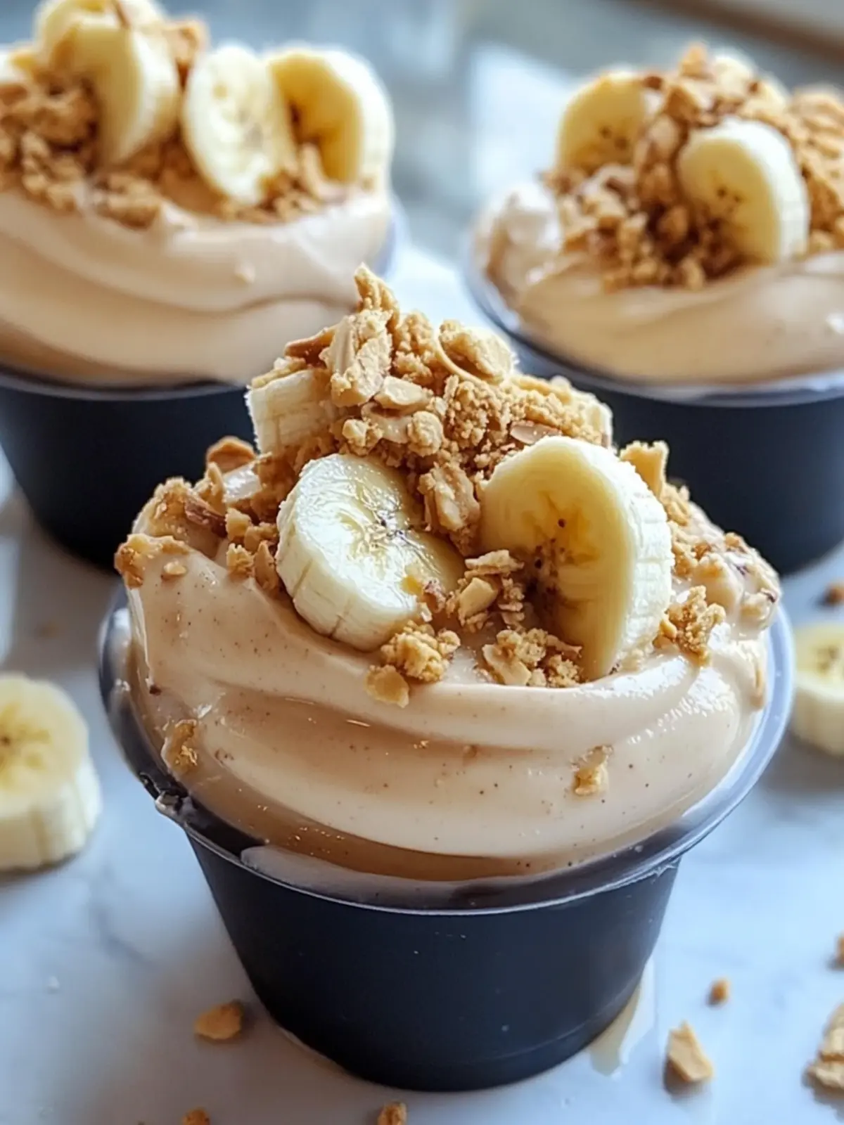 Peanut Butter & Banana Frozen Yogurt Cups