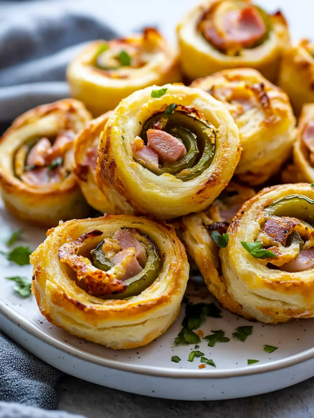 Ham and Jalapeno Air Fryer Pinwheels