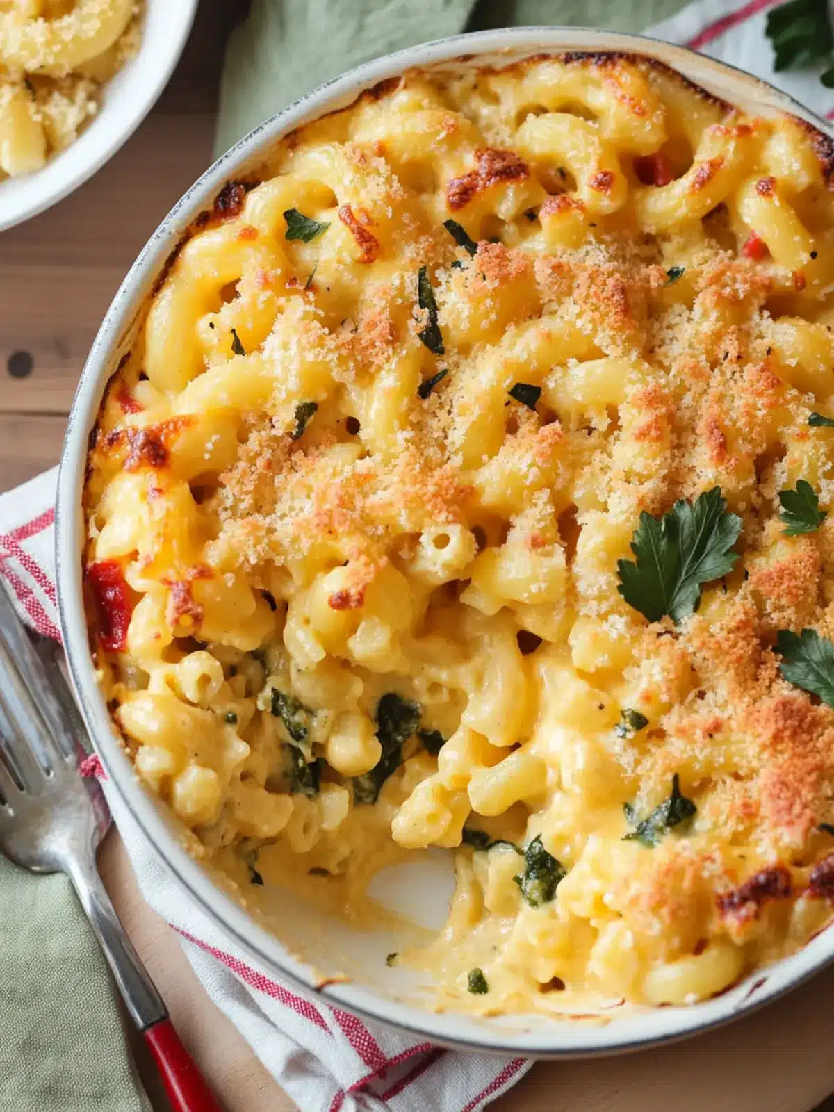 Lighter Baked Mac and Cheese