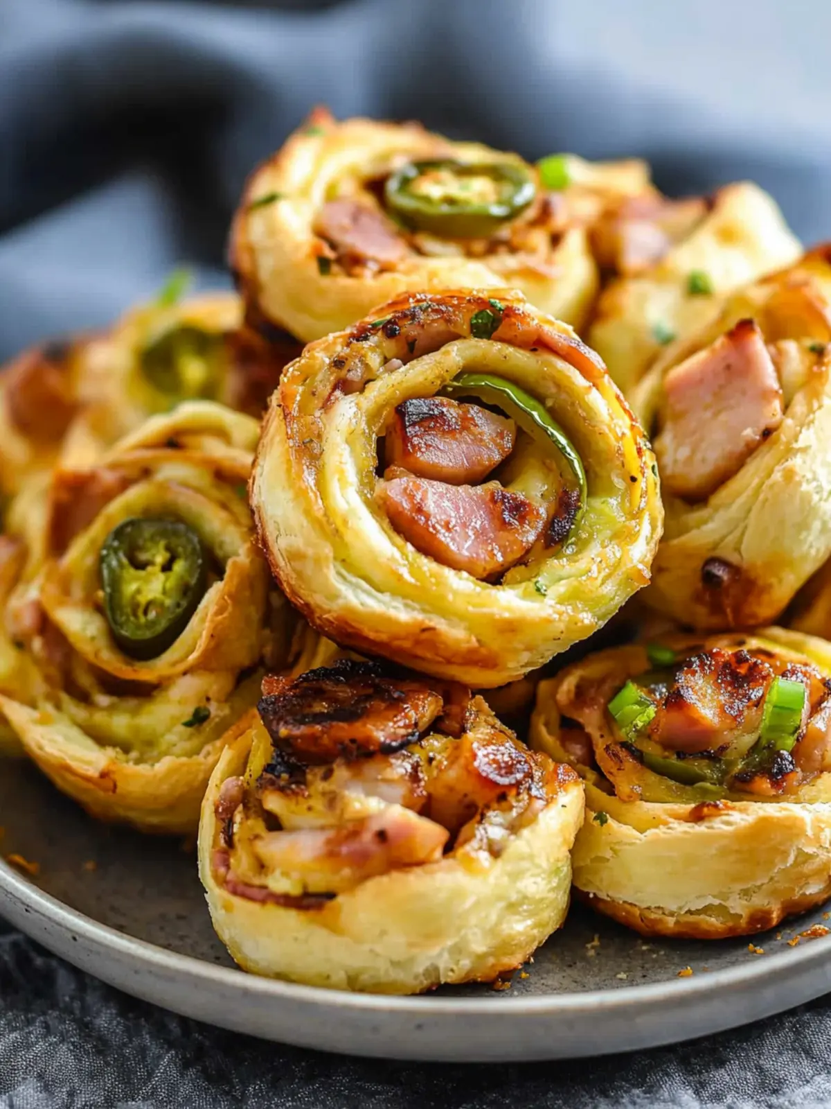 Ham and Jalapeno Air Fryer Pinwheels