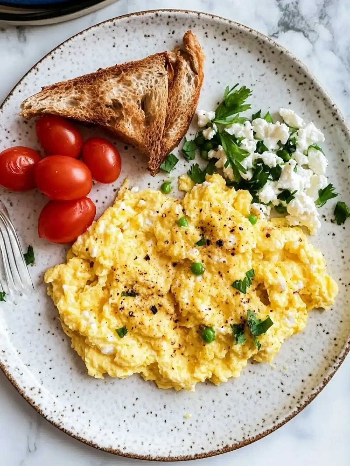 High-Protein Scrambled Eggs with Cottage Cheese
