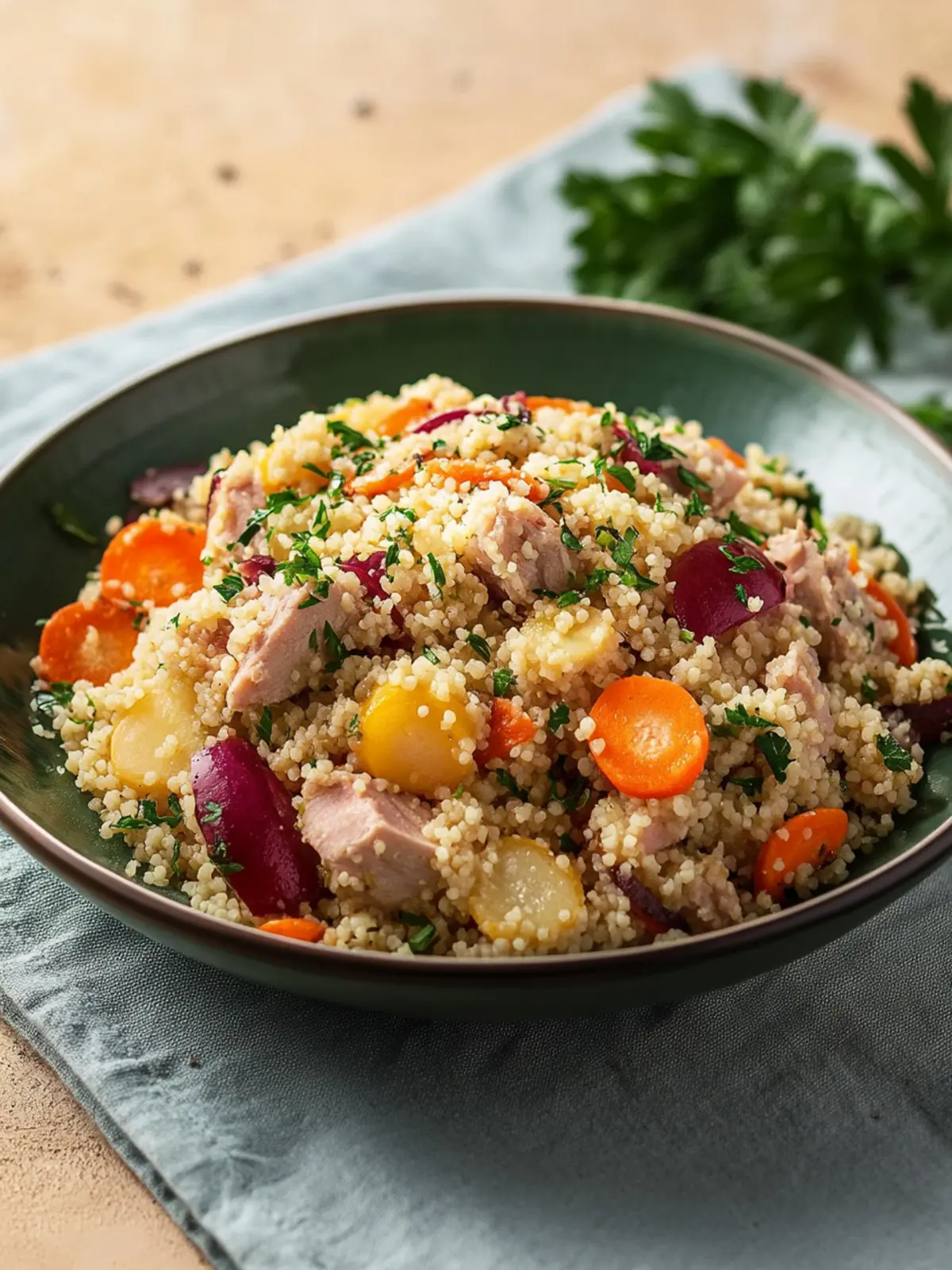 Couscous with Vegetables and Tuna