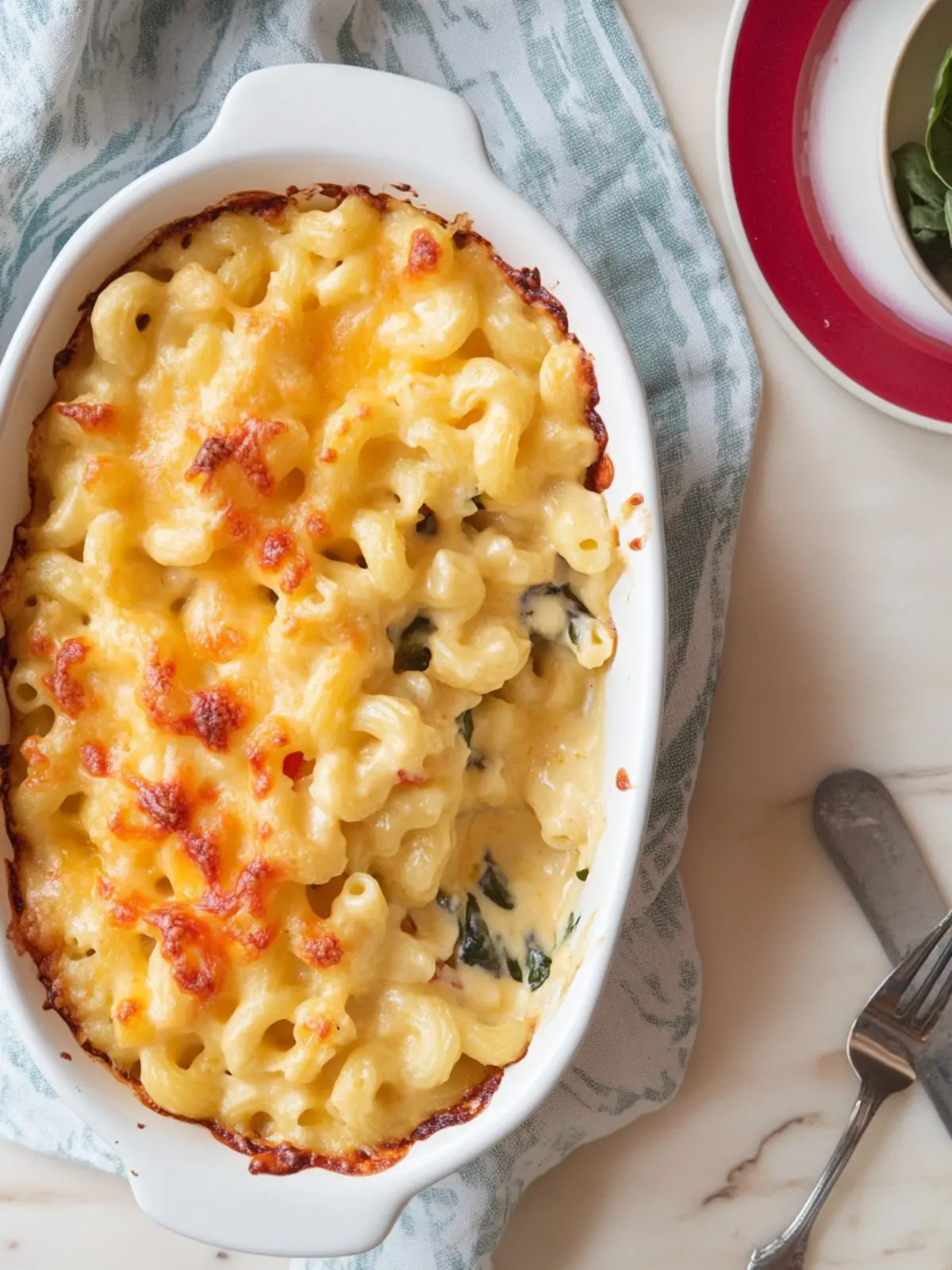 Lighter Baked Mac and Cheese