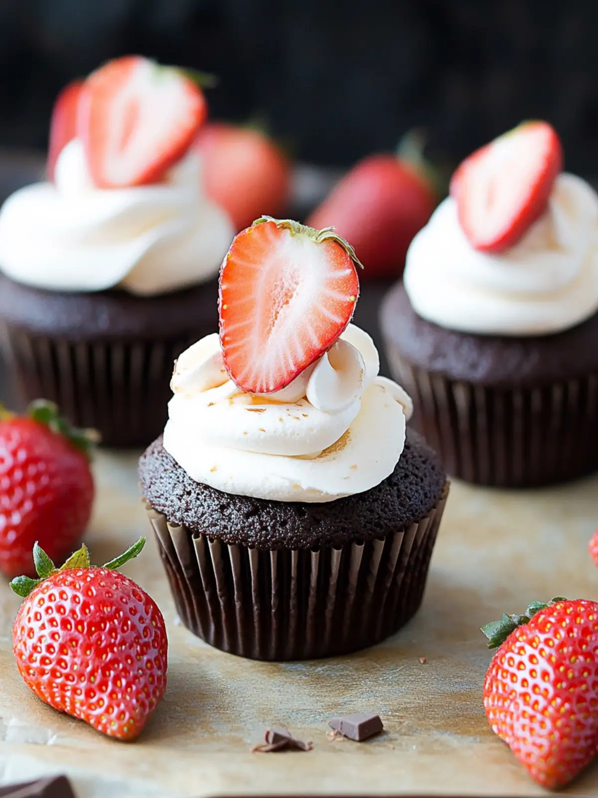 Strawberry S’mores Cupcakes