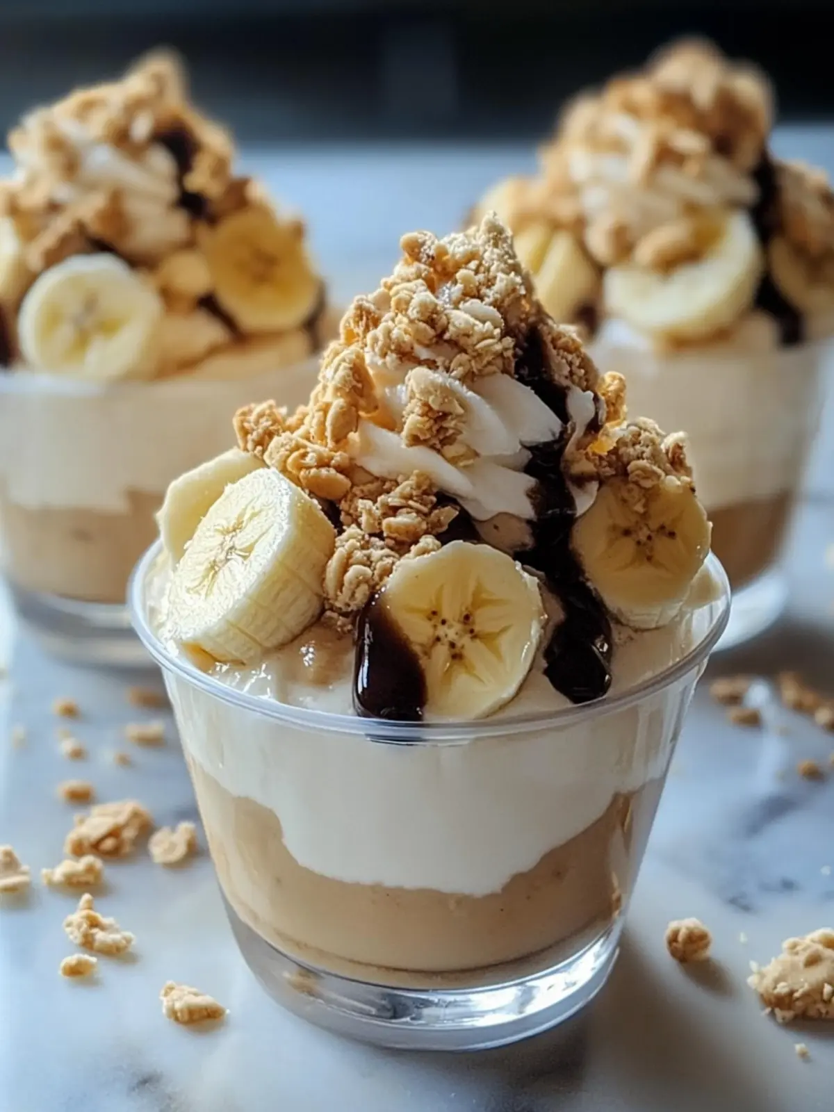 Peanut Butter & Banana Frozen Yogurt Cups