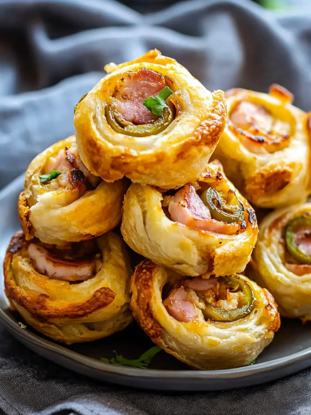 Ham and Jalapeno Air Fryer Pinwheels