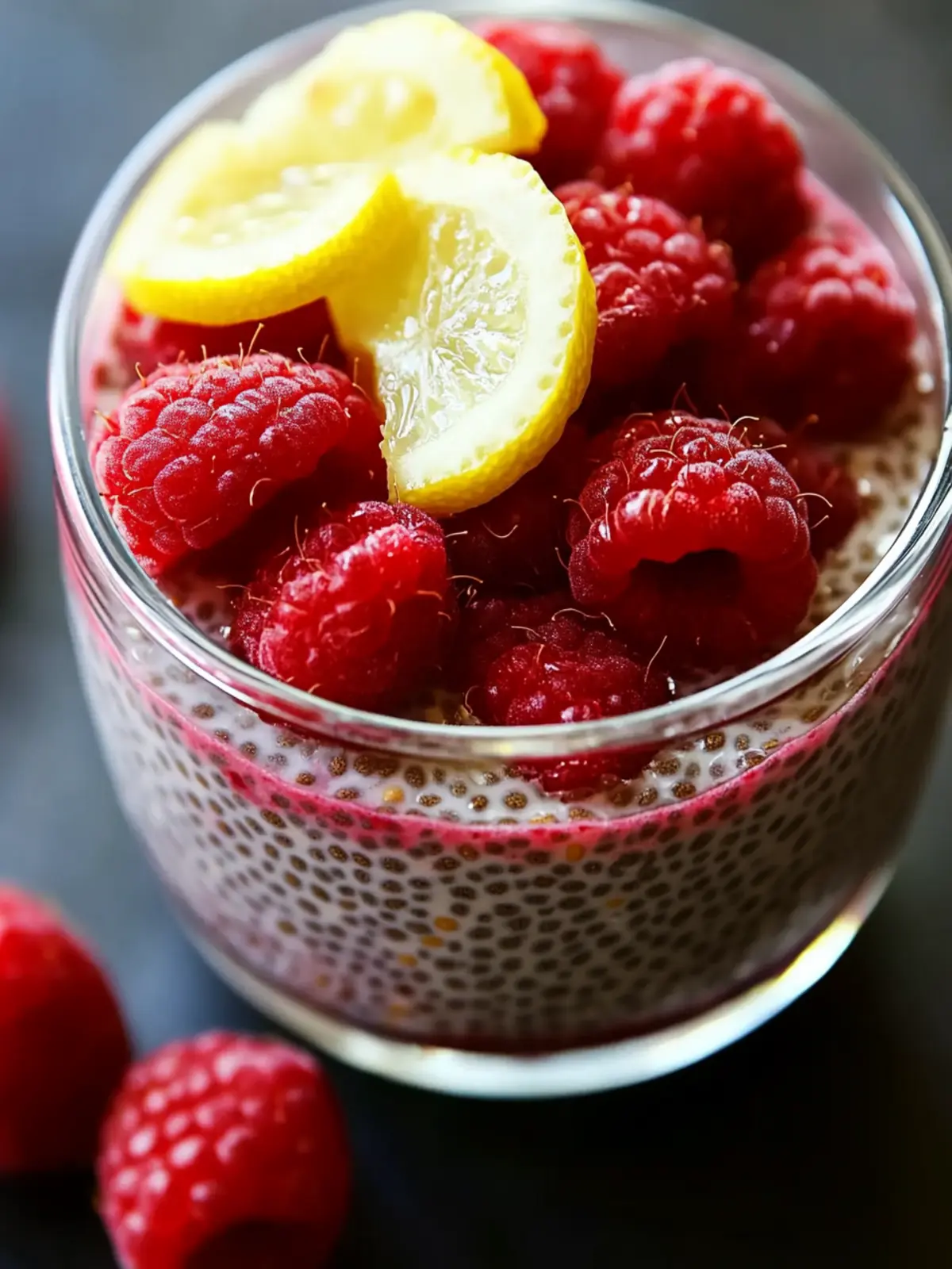 Lemon Raspberry Chia Pudding