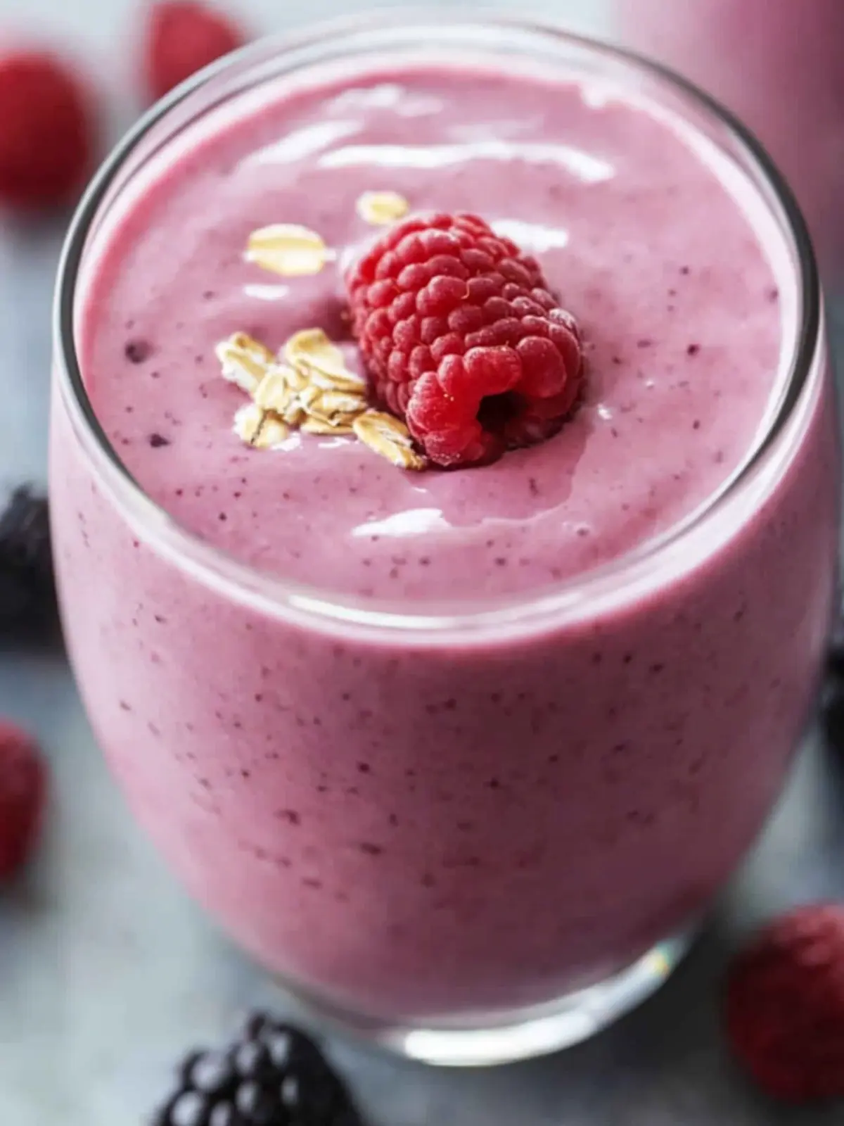 Mixed Berry Oatmeal Smoothie