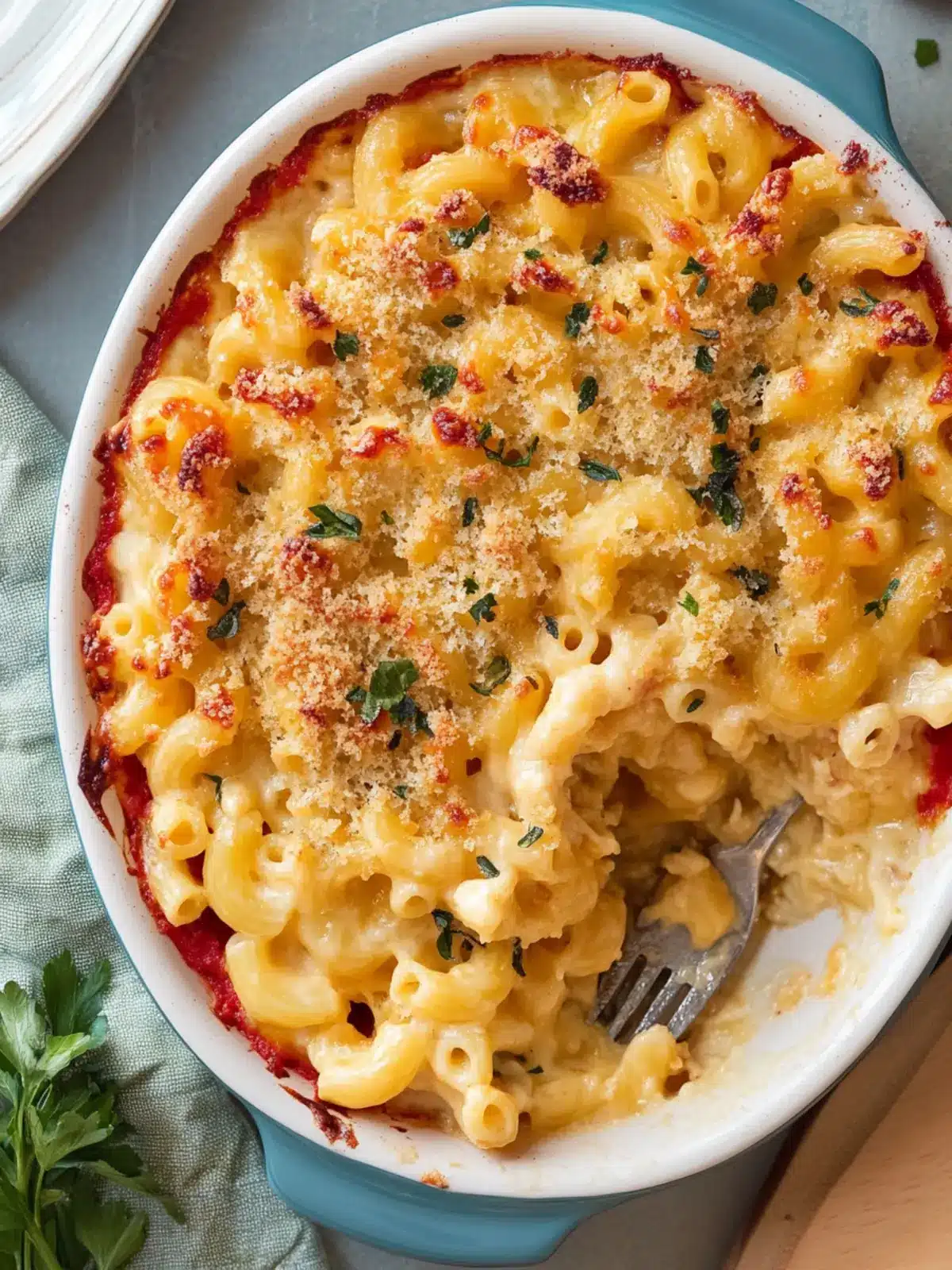 Lighter Baked Mac and Cheese