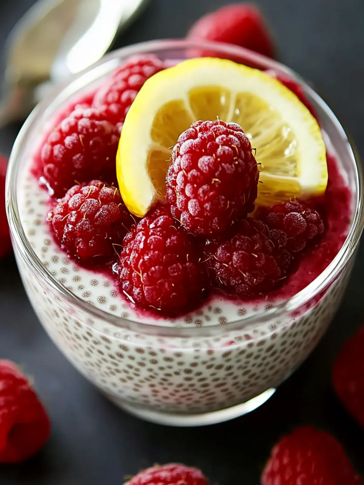 Lemon Raspberry Chia Pudding