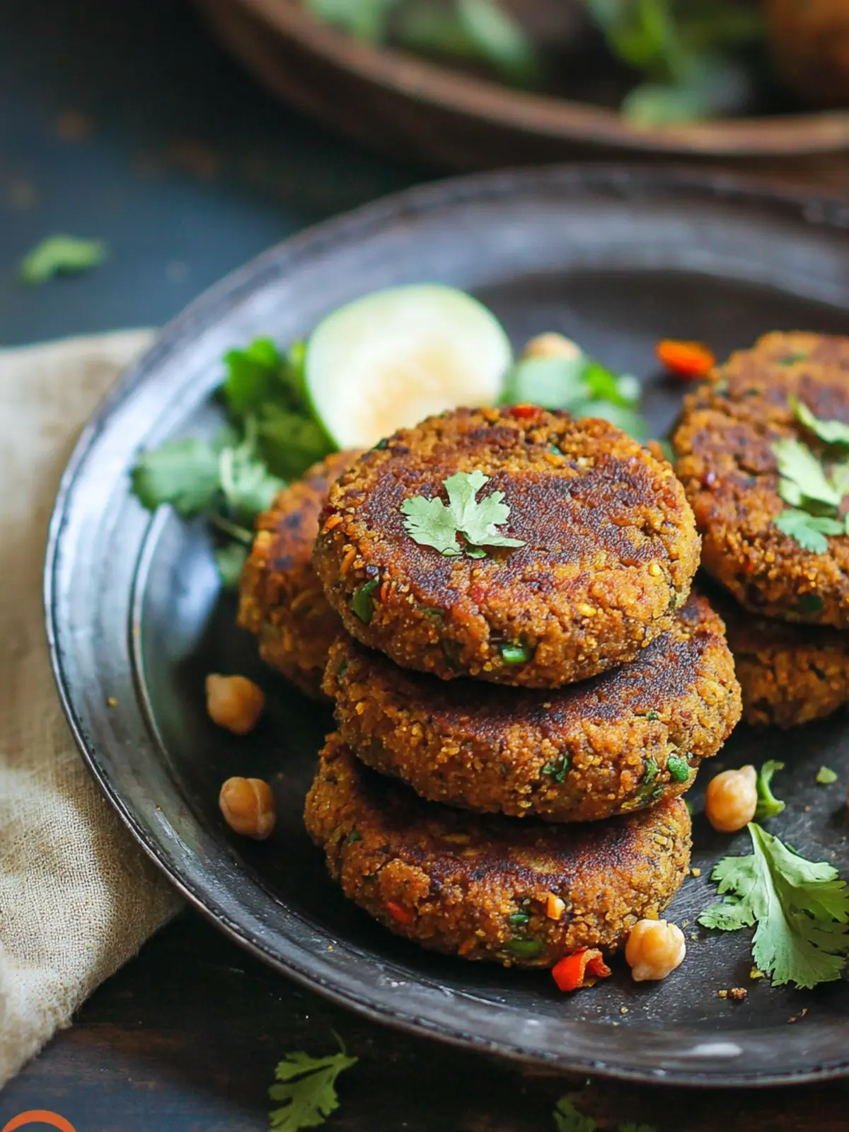 Chickpea Patty with Teff and TVP Granules