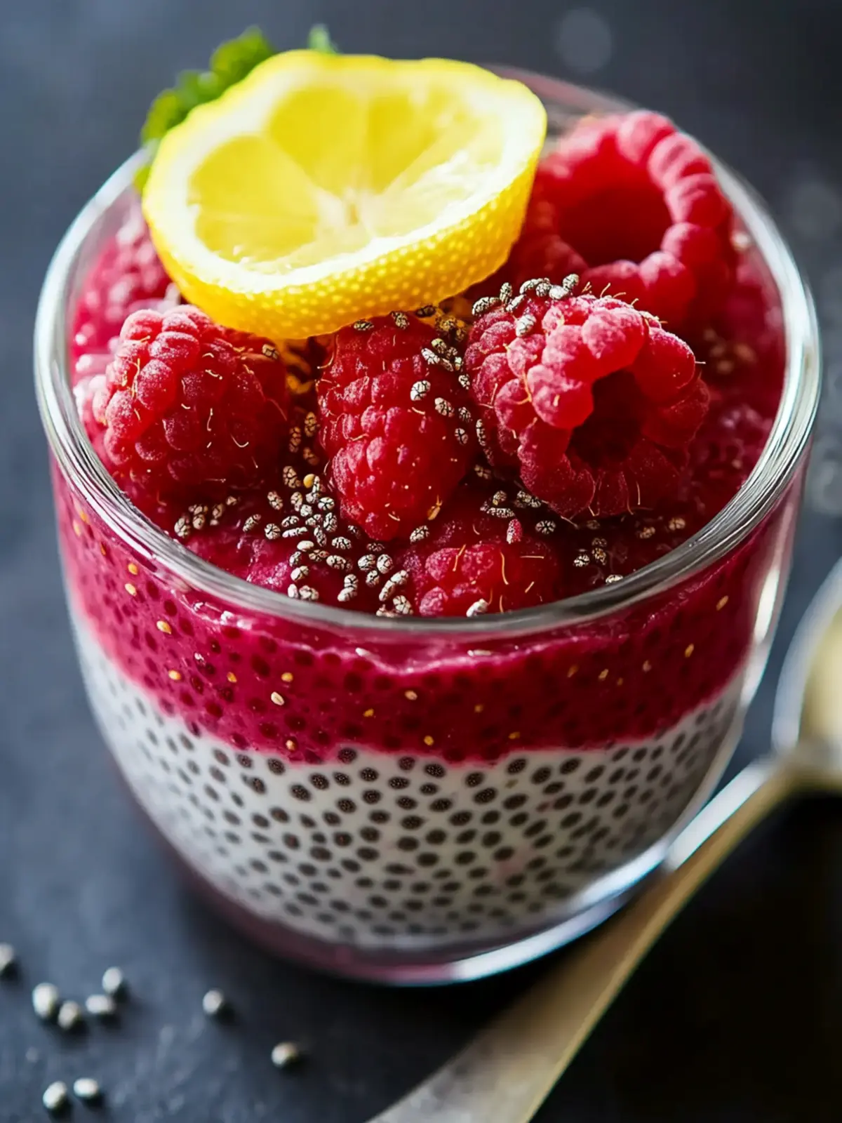 Lemon Raspberry Chia Pudding